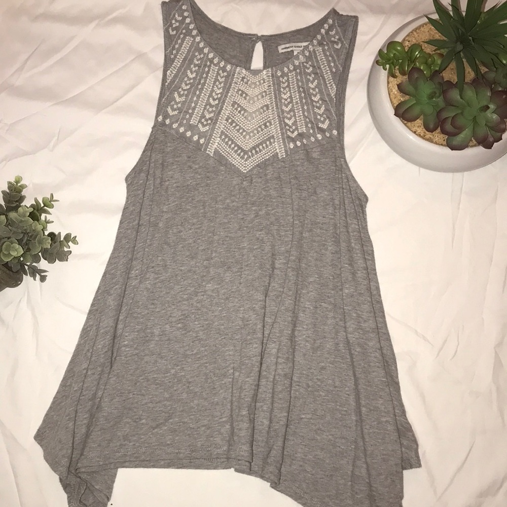 Grey Loose American Eagle Tank